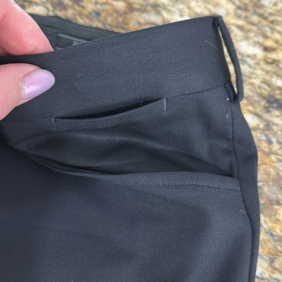 Prada Classic Virgin Wool Blend Slim Straight Black Trousers Size 38 - Picture 9 of 12